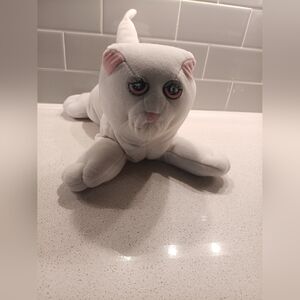 Vintage 1985 Pound Purries (puppy)  White Large Full Size Plush Cat